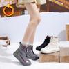 Зимние ботинки для женщин, новые зимние повседневные хлопковые туфли на толстой подошве с плюшевым утеплителем, высокие женские кроссовки Botines De Mujer