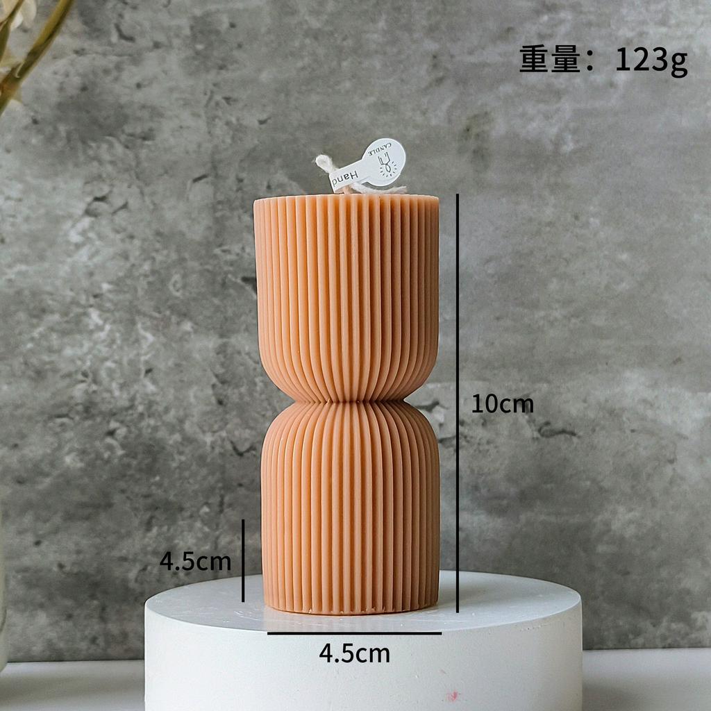 1Pc Nordic Column Aromatherapy Scented Candle - Handmade Natural Soy Wax, Long-Lasting Fragrance for Home Decor & Perfect Gift