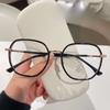 Fashion Polygon TR Glasses Frame Korean Wave Retro Art Wide-brimmed Powder Online Celebrity Anti-blue Glasses Frame.