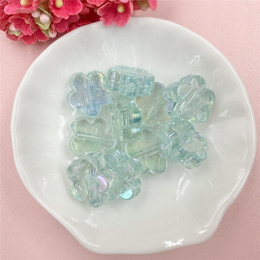 50Pcs Handcrafted DIY Findings 15mm Beading Necklace Bracelet Jewelry Making Flower Beads for Crafted Mobile Phone Chain