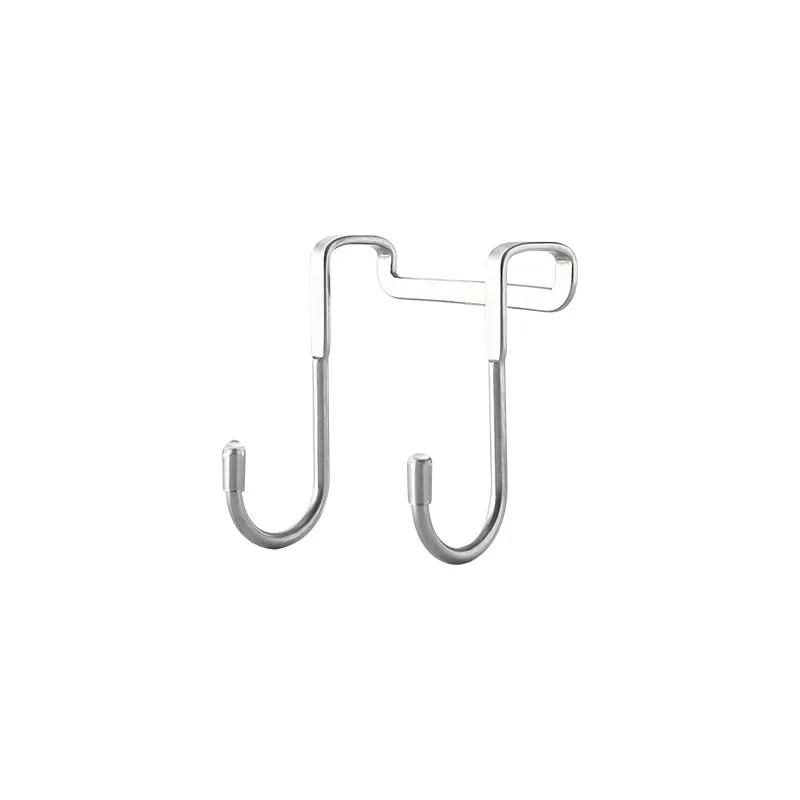 1PC Non Perforated and Non Adhesive Double S-shaped Hooks Dormitory Hooks Kitchen Cabinet Door Back Hooks