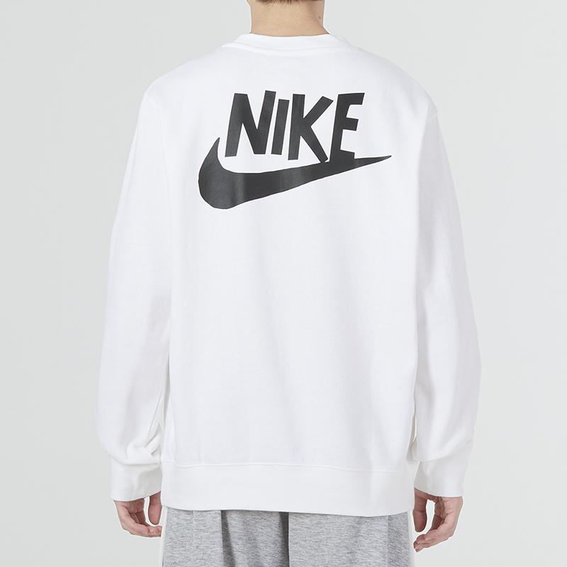 Nike Спортивная одежда Heritage Club флисовая мужская толстовка Crew белая DQ4073-100