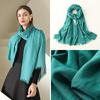 New Spring and Summer Scarf for Women Fashion Sun Protection and Sunshade Beach Long Scarf Solid Color Cotton Linen Scarf Scarf