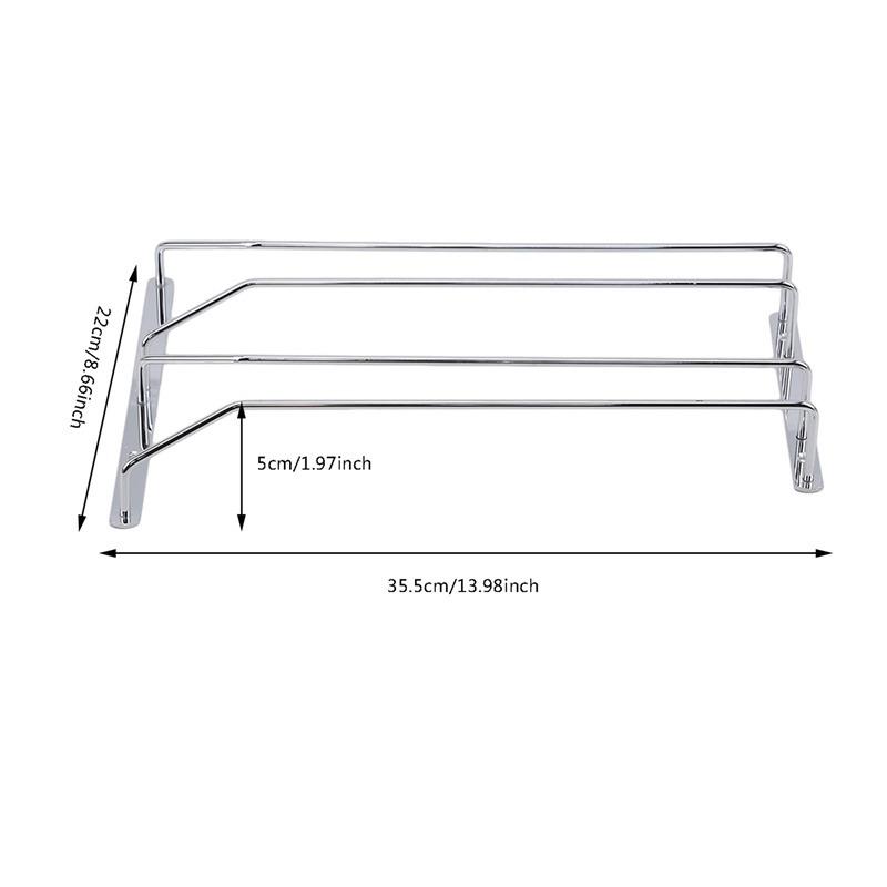 Red Wine Glass Goblets Hanger Racks Stainless Steel Shelving Organizer Upside Down Stemware Home Bar Pub Holders 2025 New