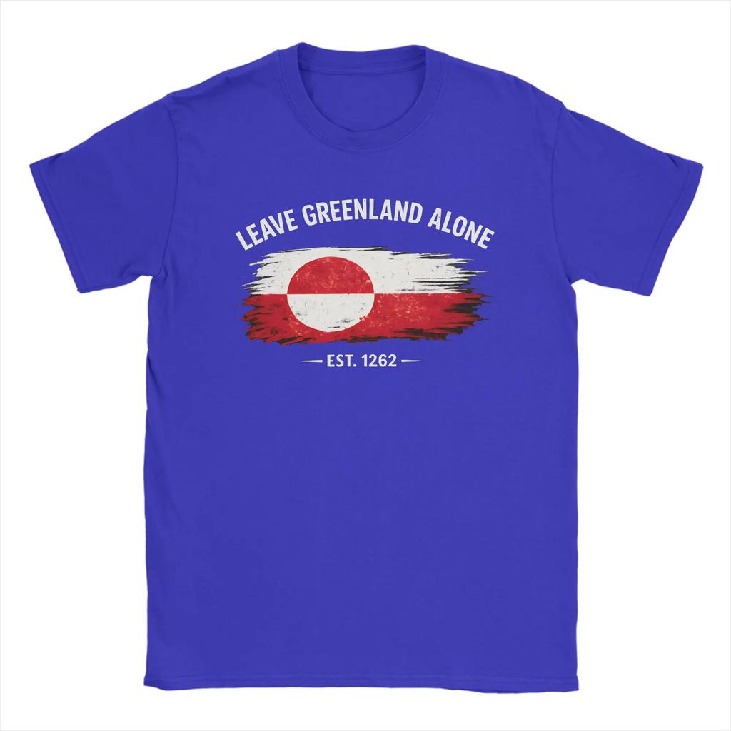 Leave Greenland Alone Tshirts For Unisex Novelty Cotton Tees Crewneck Short Sleeve T Shirts Summer Tops