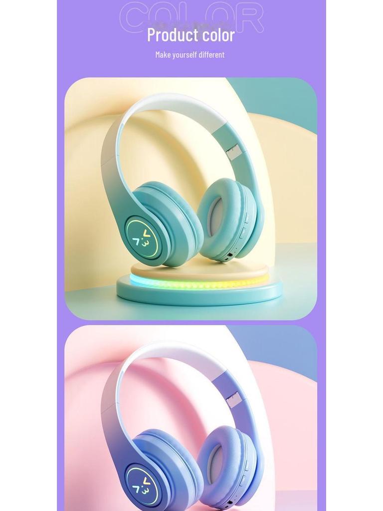 Беспроводная игровая гарнитура B39pro Gradient Bluetooth — складная, с креплением на голове