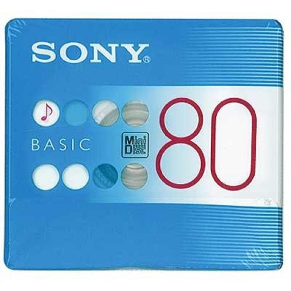 MiniDisc Sony Blue 80 Minutes Recording MDW74BC