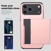 Тактический чехол для iPhone 17 Pro Max 17Air 16 Plus 15 Pro 15 14 13 12 11 Кошелек Держатель для карт Слот для карты Жесткий ПК Тяжелая защитная крышка