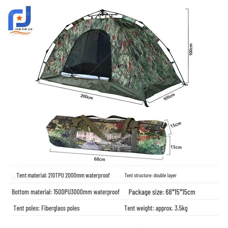 Jun Pin Jia Camouflage Camping Tents & Self-Inflating Mat
