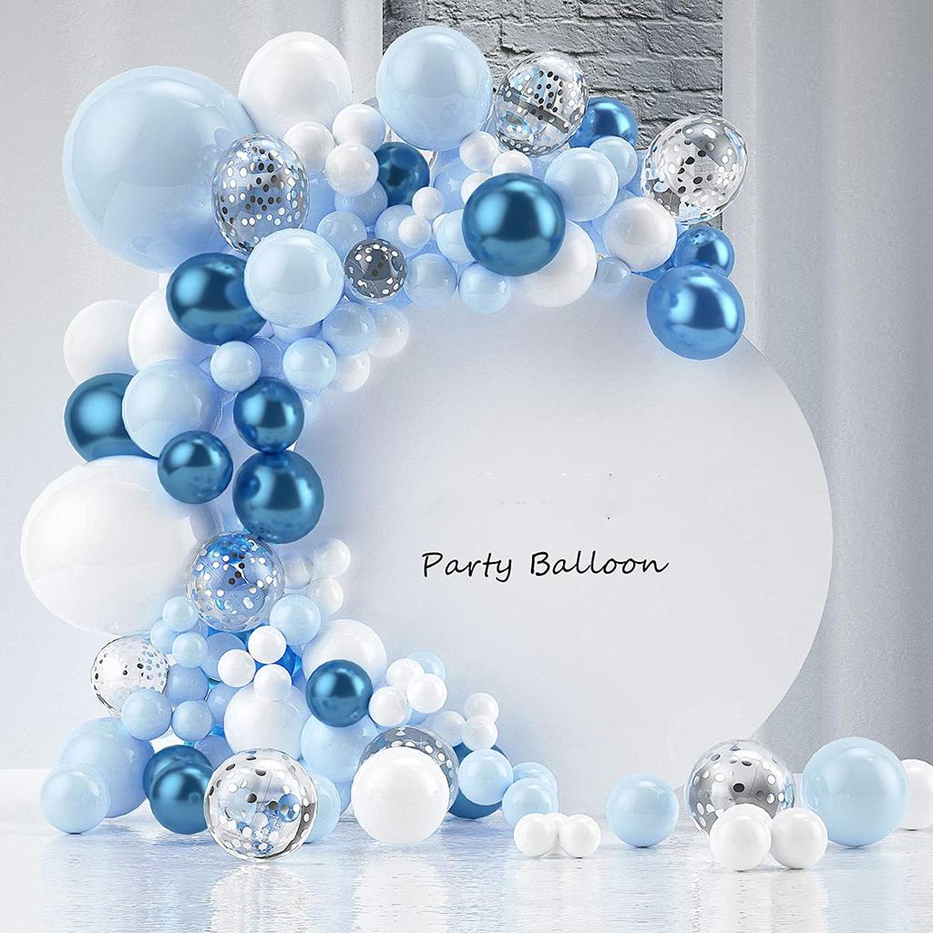 Blue Balloon Set Birthday Party Scene Arrangement Wedding Blue And White Balloons