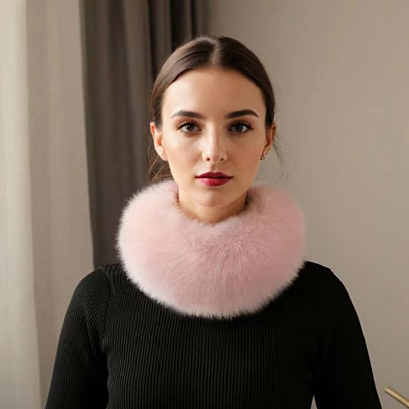 Женские зимние модели Net Red New Students Сто волос воротник шарф Зимний теплый шарф
