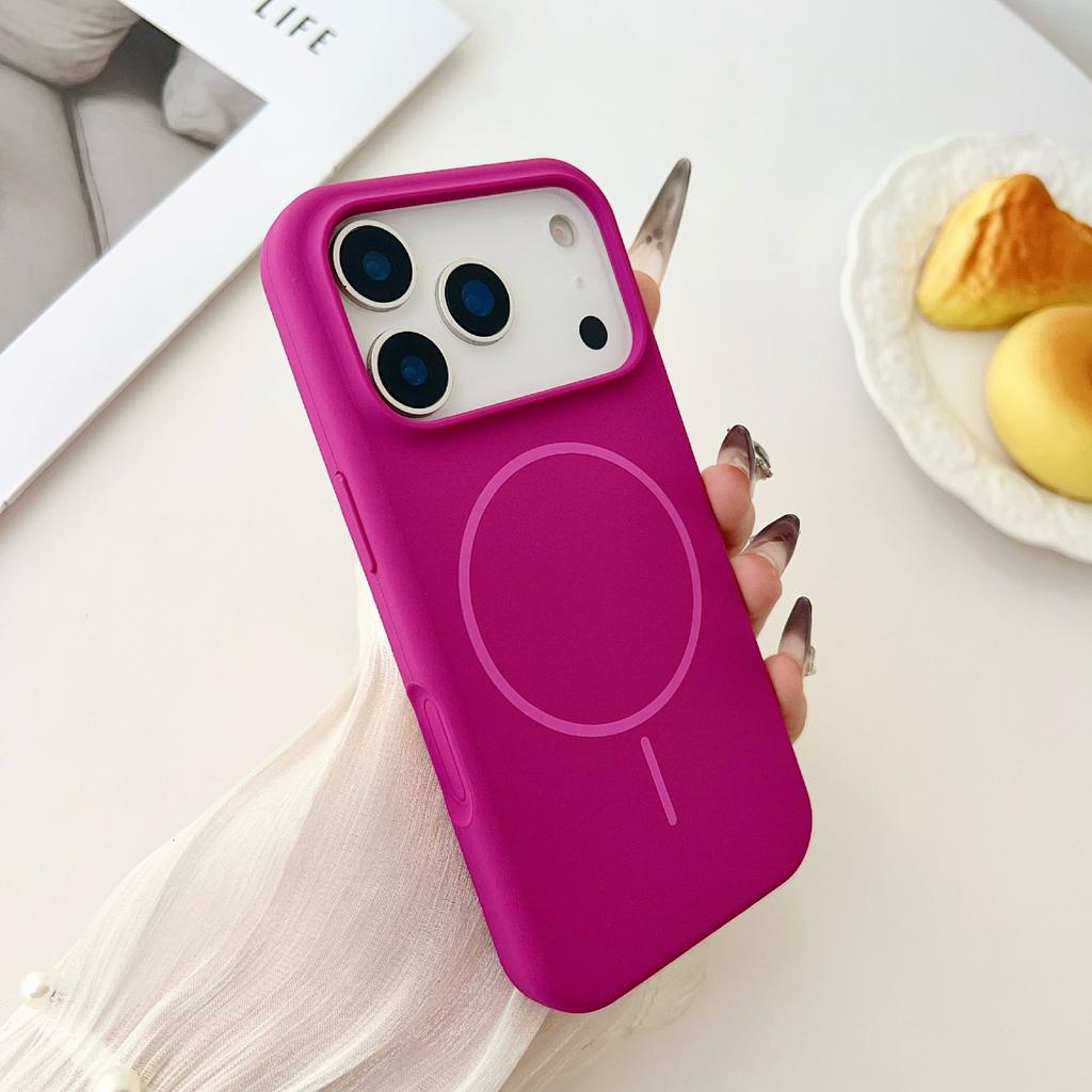 Чехол для iPhone 17 Pro, совместимый с MagSafe, из жидкого силикона, противоударный чехол для телефона