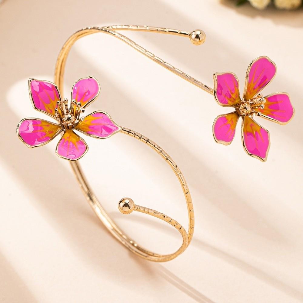 Adjustable Opening Arm Bracelet Floral Arm Ring Arm Cuff Bracelet  for Parties & Special Occasions