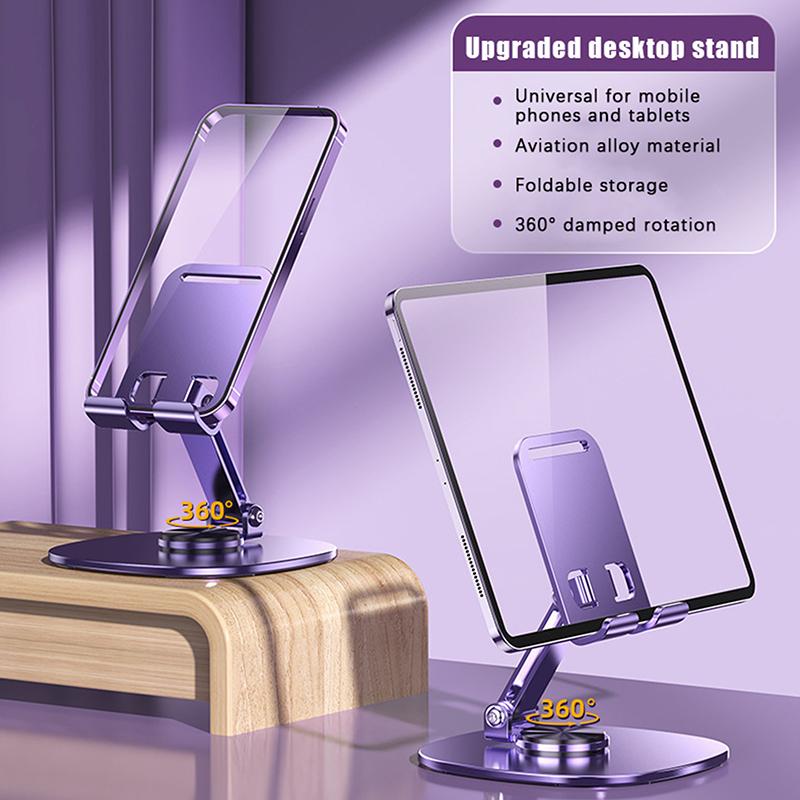 Металлический держатель для мобильного телефона с вращением на 360 градусов, регулируемая гибкая складная подставка для мобильного телефона, настольная подставка для планшета