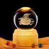 Тыквенный Хрустальный Шар 3D Лазерная Гравировка Музыкальная Шкатулка Ночник