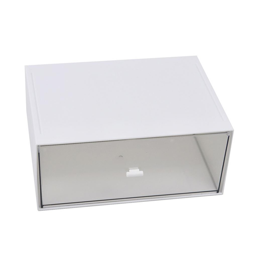 Органайзер для стола Прозрачный пластиковый Штабелируемый Ящик для хранения косметики с выдвижным ящиком для дома, офиса, рабочего стола