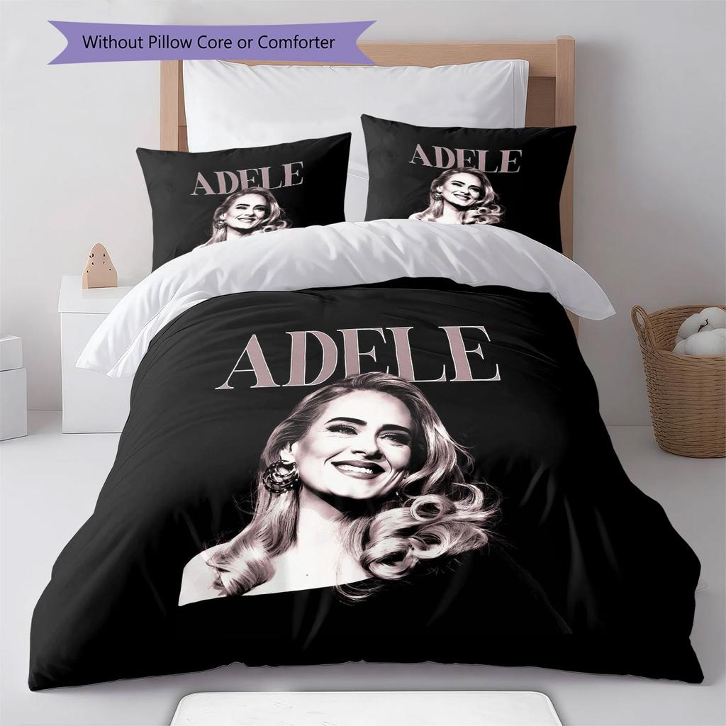 Adele Pattern Bedding,Quilt Set Quilt Cover Pillowcase Home Birthday Gift(1 * duvet cover + 2 * pillowcase, without core)