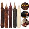 Rustic Hearthside Candle Flickering Flame Dripless Candles Rustic Primitive Flameless Lights for Halloween Party Xmas Home Decor