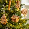 Gingerbread Christmas Ornaments Foam Gingerbread Man House Candy Cookie Xmas Tree Hanging