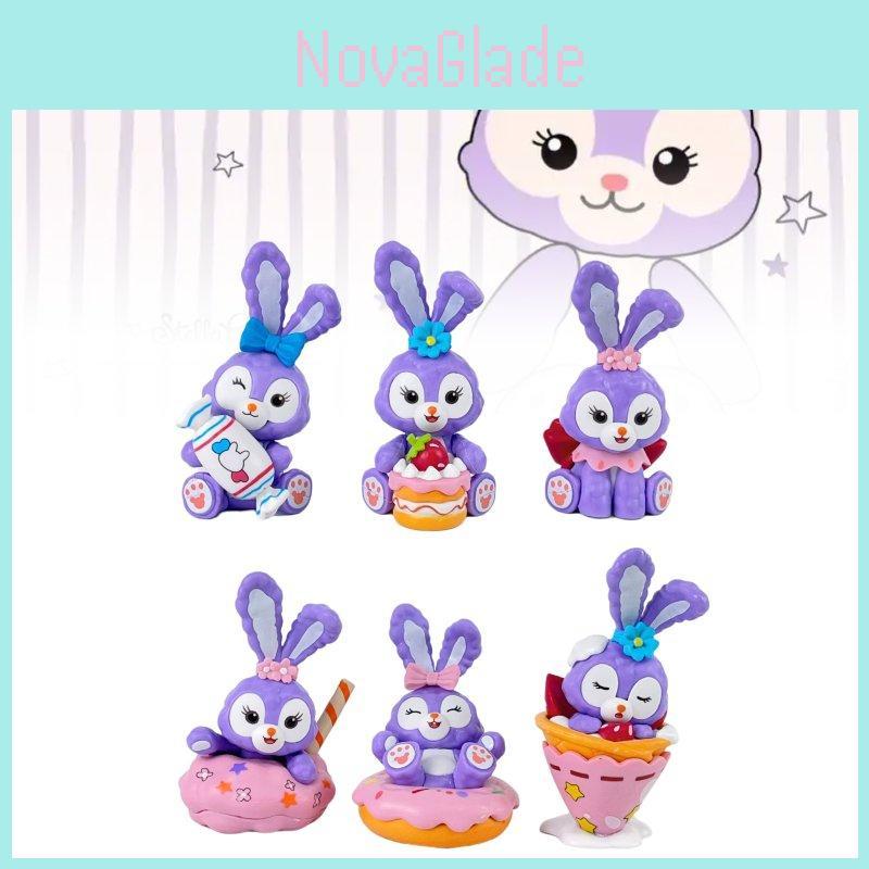 Очаровательная коллекция фигурок кроликов в звездных нарядах для украшения сладких угощений
