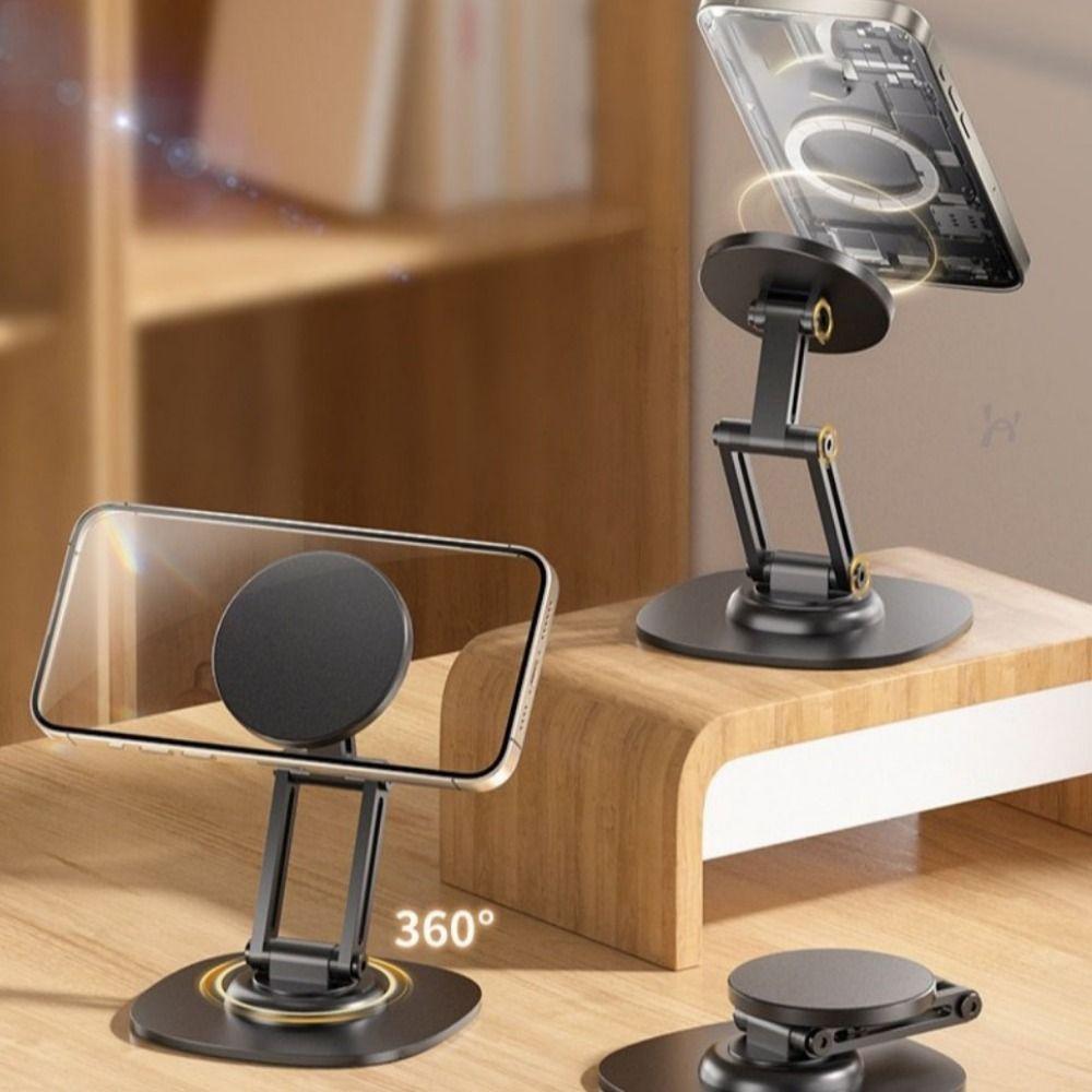 Adjustable Desktop Phone Holder 360 Rotation Phone Stand Magnetic Mobile Phone Holder Home Office