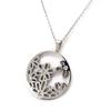 [K6024] - Silver 'Calypso' Steel Necklace (flower)