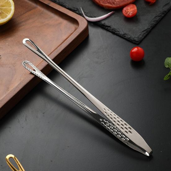 Зажим для барбекю Нержавеющая сталь Легкое управление одной рукой Здоровое приготовление пищи с полой конструкцией Гладкая поверхность