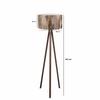 Практичный деревянный трехногий торшер с рисунком дерева, изголовье из ПВХ, угловая лампа для гостиной, спальни