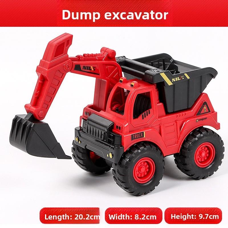 Excavator Inertia Large Dump Truck Set Toys Interactives Parts Plays Skills