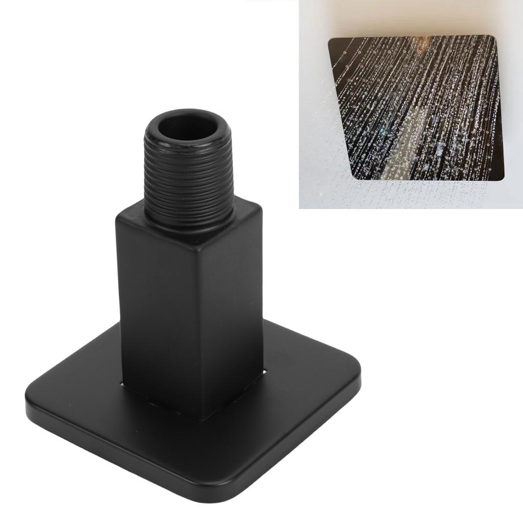 Straight Shower Arm 8.5cm Black Stainless Steel Ceiling Mount   Shower Extender for Shower Head