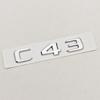 1pc 3D ABS C43 Logo Letters BITURBO 4MATIC Badge Car Rear Sticker Emblem For Mercedes Benz AMG W205 W206 Decorative Accessories IX3