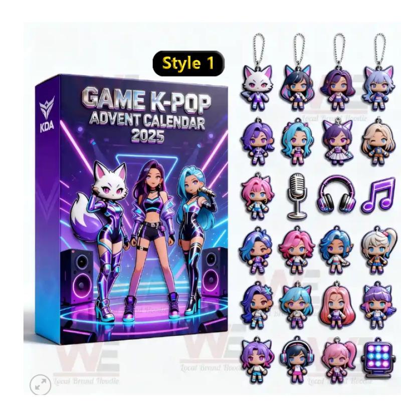 KPOP Охотник на демонов 2025 Адвент-календарь: Рождественская елка Акриловая подвеска Слепой бокс