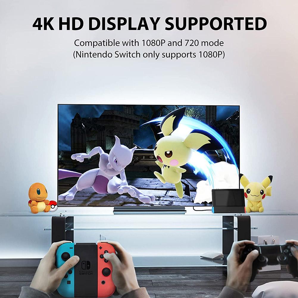 Portable Tv Dock Station For Nintendo Switch/switch Oled With 4k Hdmi-compatible Adapter/type C Port/usb Port