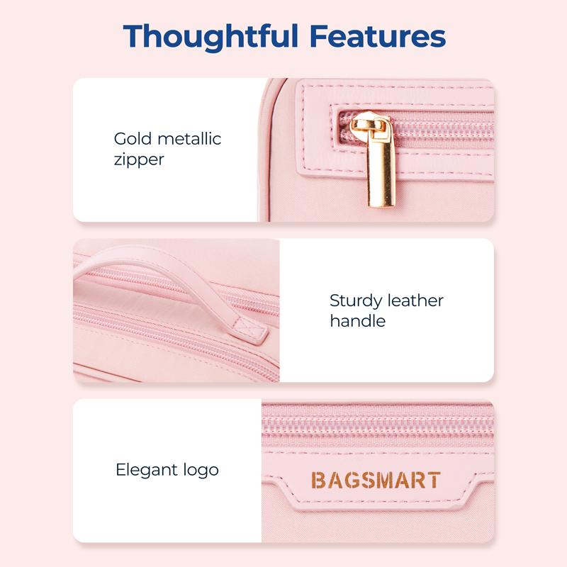 Дорожная косметичка, большая вместительная косметичка, широко открывающаяся переносная косметичка, органайзер для туалетных принадлежностей первой необходимости