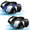 2 Pack Swimming Face Masks For Adult Swimming Snorkeling Goggles With Nose Cover Anti-Fog Clear Vision Tempered Glass For Diving Swimming