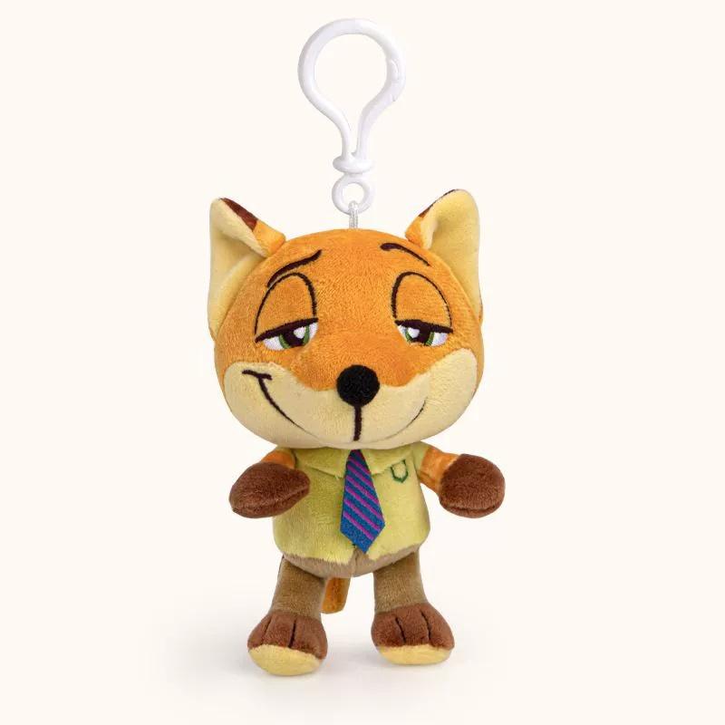 12cm Classic Anime Genuine Zootopia Plush Keychains Small Pendant Bag Hangings Christmas Birthday Gifts For Kids