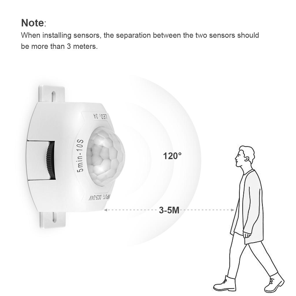 DC5V 12V 24V LED PIR Инфракрасный детектор ИК Индукционный датчик движения Переключатель Регулируемый датчик задержки времени Выключатель света для домашней лампы