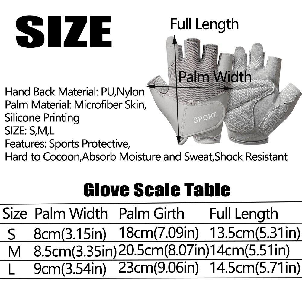 Sturdy Workout Gloves Anti-slip Split Finger Gloves Leisure Gym Gloves  Shock Absorption