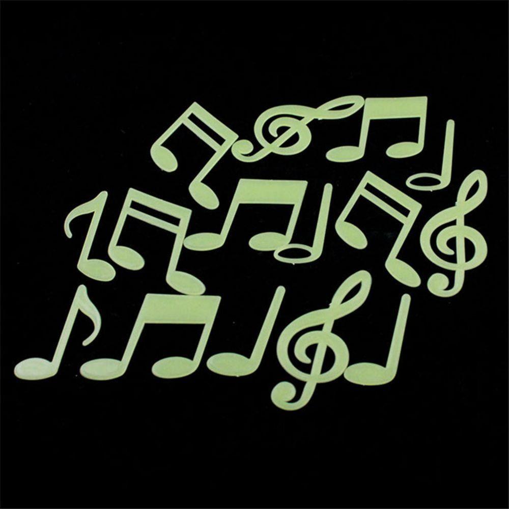 Home for Kid's Wall Decor Musical Note Glow In The Dark Luminous Wall Stickers