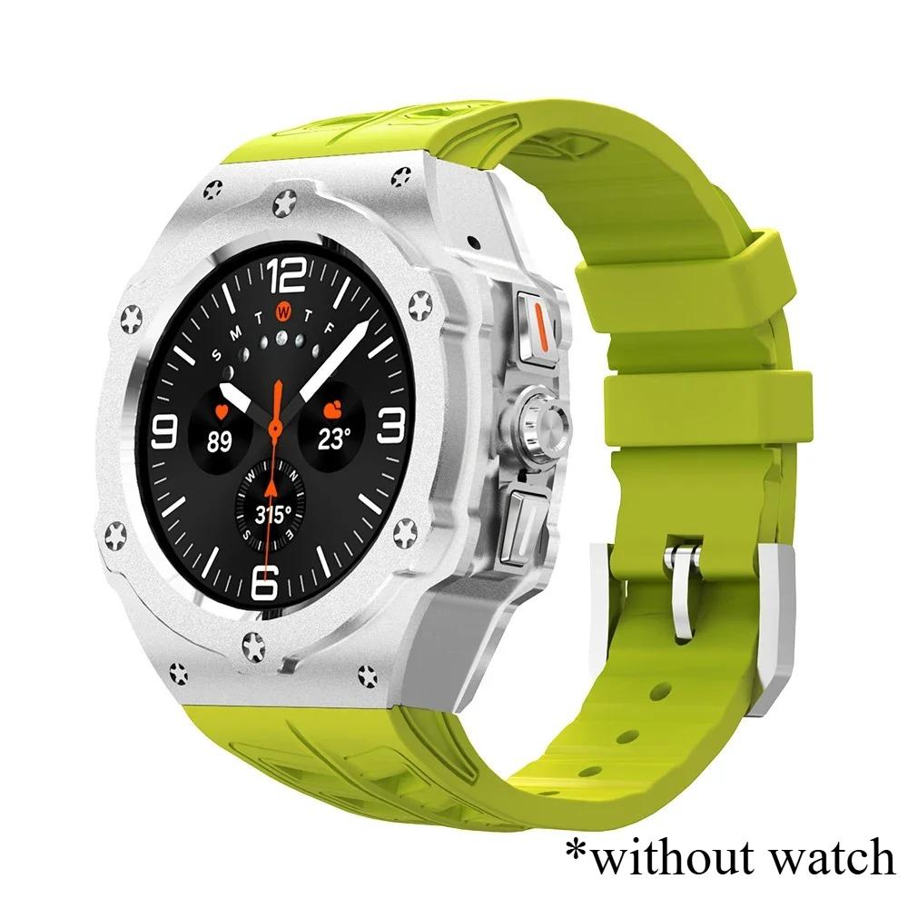 Роскошный комплект для модификации Samsung Galaxy Watch 8 Ultra 2025, карбоновый корпус, резиновый ремешок для Galaxy Watch 7 Ultra 47 мм, аксессуар