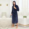 Hooded Robes for Men Full Length Spa Bathrobes Soft House Sleepwear Coat with Hood and Pockets Men's Winter Warm Plush Fleece Robe Hooded Fluffy Robes