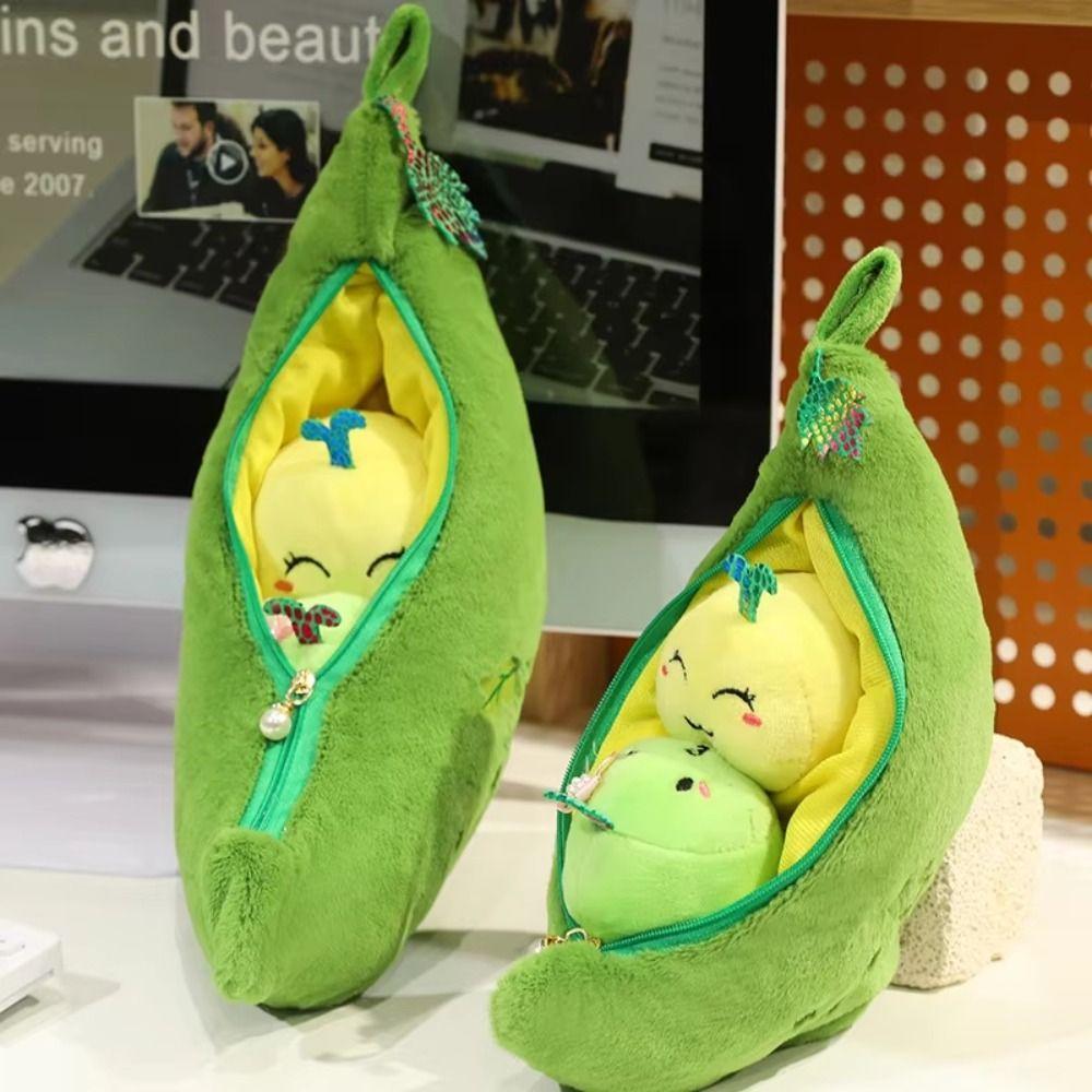 Caterpillar Green Soybeans Plush Keychain Fluffy Kidney Bean Plush Toy  Couple gift