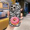 Чехол для телефона: 2D плоский дизайн, подходящий для защитного чехла iPhone 18 17 16 15 14 13 Pro, стиль для пары, пончики, рождественские и хэллоуинские подарки