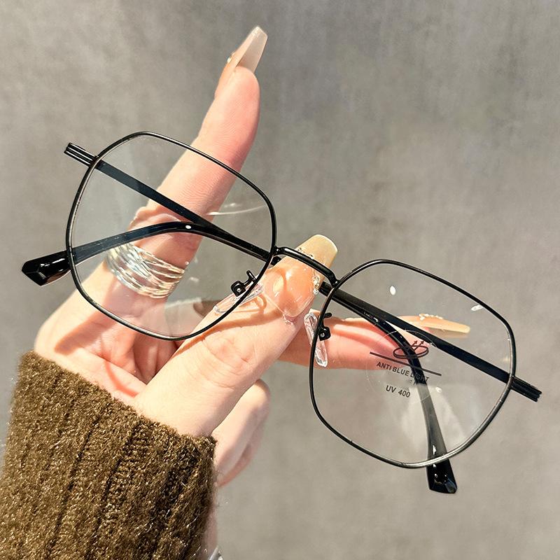 Xiaomi New Large Frame Ultra-light Flat Light Female Student Uncensored Artifact Anti-blue Light Glasses Myopia Glasses Frame 9033
