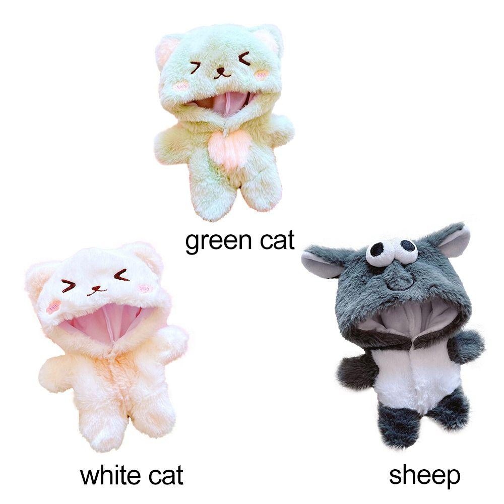 Dolls Bodysuit Plush Clothing Staring Sheep 20CM Doll Clothes Cartoon Smiling Cat One-piece Garment