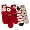 Christmas Stockings Medium Tube Socks Red Socks Plush Warm Australian Velvet Thickened Cute Cartoon No Hair Loss Sleep Stockings