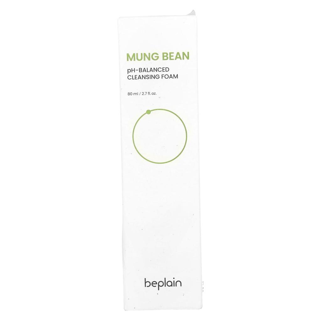 BEPLAIN Mung Bean, pH Balanced Cleansing Foam, 2.7 Fl Oz (80 Ml)