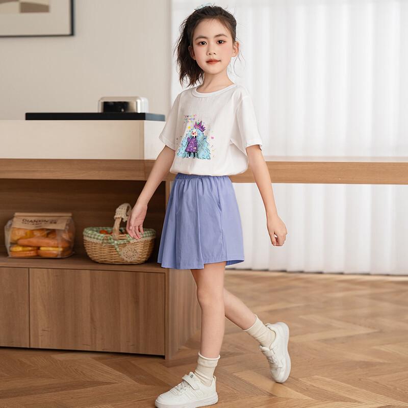 Tangshi Girls' 2026 Summer Short Sleeve Two-Piece Set