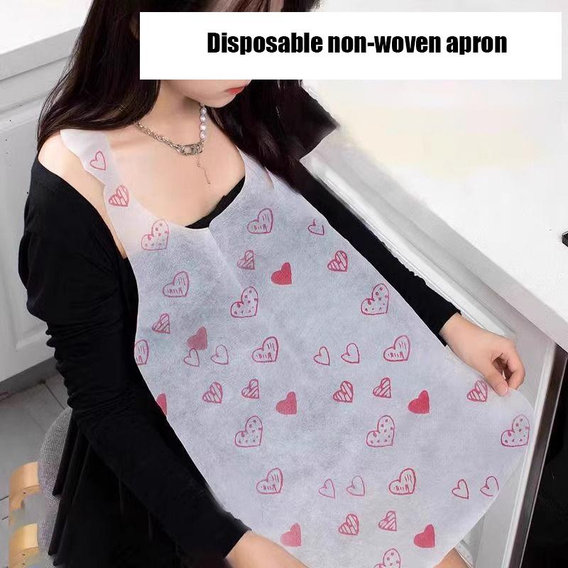 Одноразовый нетканый фартук Дышащий Семейный обед Барбекю Кейтеринг Фартук-накидка