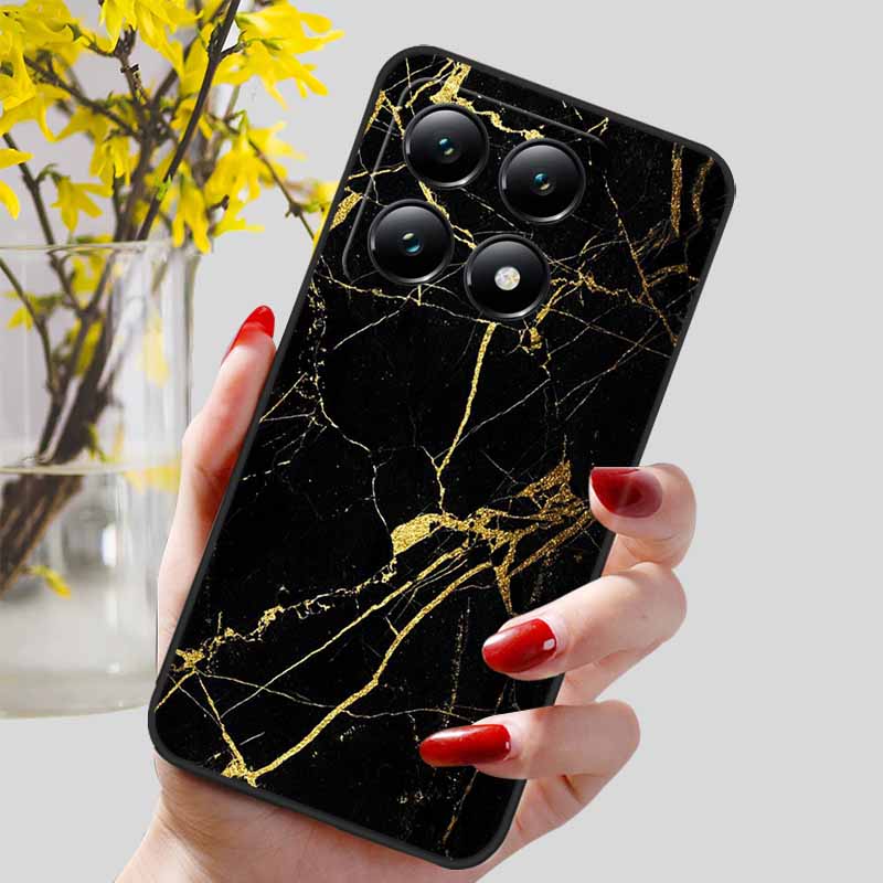 Для Xiaomi 14T / 14T Pro Чехол Модный Черный ТПУ Мраморный Расписной Чехол для Xiaomi 14T Pro Ударопрочный Корпус Capa Силиконовый Мешок 6.67''
